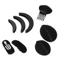 thumbnail image 2 of Visland Teen Sponge Volume Bump Inserts Hair Bases Hair Styling Tools Sponge, Black, 8 ct, 2 of 8