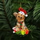 thumbnail image 4 of Colgante de árbol de Navidad para decoración de la habitación, adorno de resina acrílica con forma de perro para fiesta de año nuevo, suministros para regalo de Navidad, 2023, 4 of 4