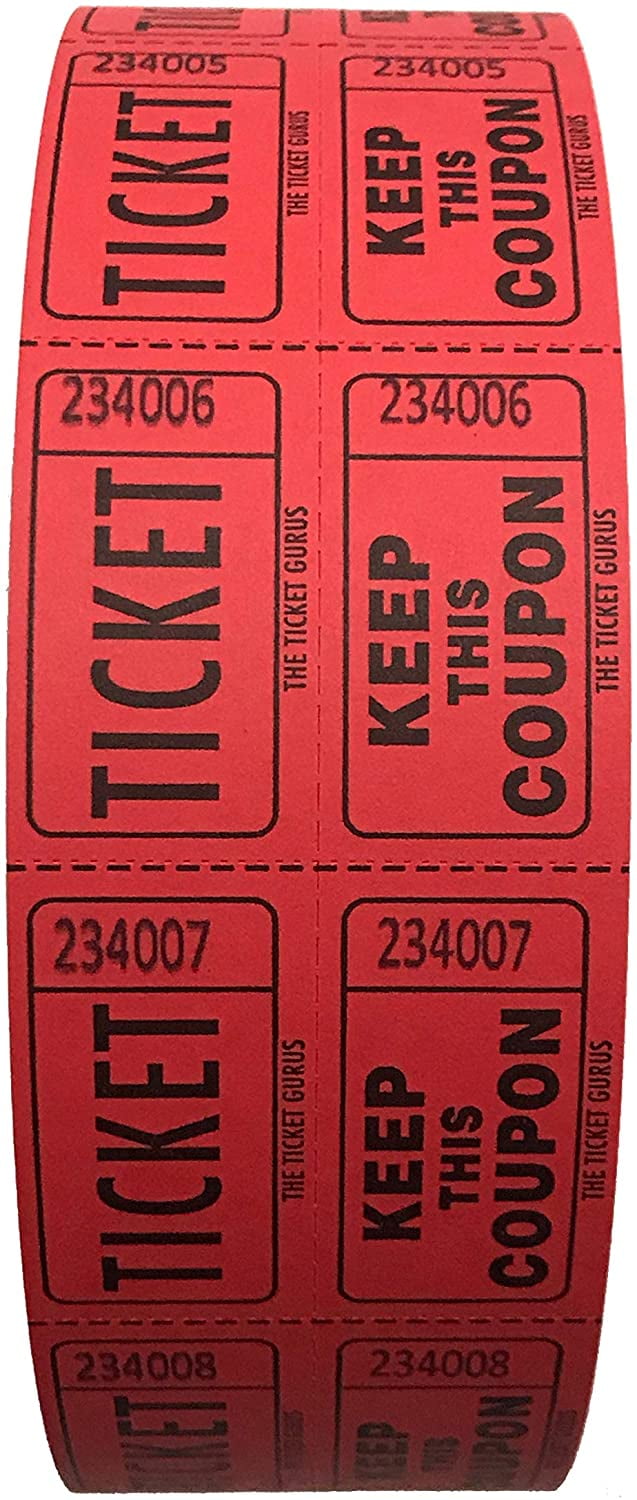 Eidoct Lot De 4 000 Tickets Tombola Double Rouleau Numérotés Pour Fêtes Et Bingo