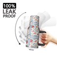 thumbnail image 3 of 40oz Pioneer Flower Floral Print Pattern Insulated Tumbler with Handle, BPA-Free Leak Proof Lid and Straws, Double Wall Vacuum, Hot 12h/Cold 34h, 3 of 6