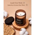 thumbnail image 3 of M&SENSE Fireside Bourbon Natural Soy Wax Candle, Non-Toxic Smoky Scented Candle Housewarming Gifts for Men & Women, 7.05oz Up to 50 Hours Burn Time Aromatherapy Candle for Bedroom & Bathroom Decor, 3 of 8