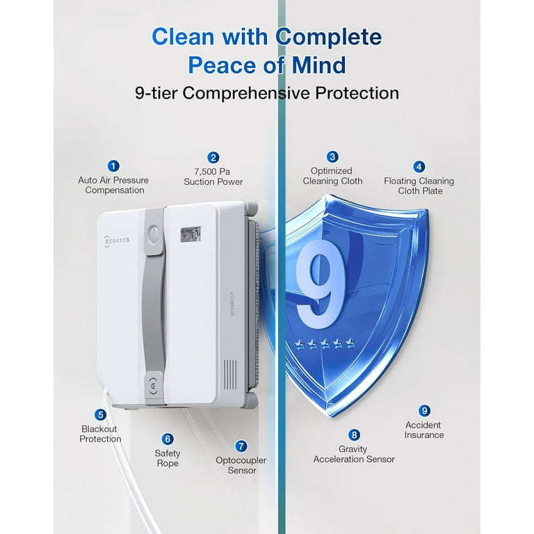 Ecovacs WINBOT MINI 本体 ECOVACS WINBOT Mini Window Cleaning Robot - Compact Design