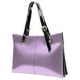 thumbnail image 6 of FEIMINA Patent Leather Shoulder Bag For Women,Designer Handbags Luxury Women,Genuine Shiny,Large Leather Bag, Large Capacity Purse Tote Bag,Light Purple Purse, 6 of 9