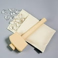 thumbnail image 2 of 1 Set  Wooden Mallet  High Durability  Labor-saving  Beech  Ice Crusher Tool Wooden Ice Hammer with Bag Set  Kitchen Accessories, 2 of 10