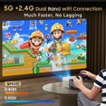 thumbnail image 3 of Mini Proyector 4K con WiFi y Bluetooth Nativo 20000 LM para Exteriores FHD 1080P máx. 300 Pulgadas C, 3 of 9