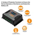 thumbnail image 2 of Amdohai 80A Solar Power Controller PWM Battery Charging Controller 12V-48V Lithium Battery Solar Charge Controller with, 2 of 8