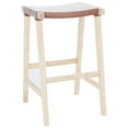 thumbnail image 6 of SAFAVIEH Aariz Rectangle Barstool, Cognac/Natural (18.5 in. W x 20 in. D x 30 in. H), 6 of 10