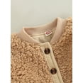 thumbnail image 5 of Qiylii Infant Baby Girls Boys Coat Patchwork Long Sleeve Button-Down Lamb Fleece Jacket Autumn Winter Warm Outerwear,0-3Years, 5 of 7