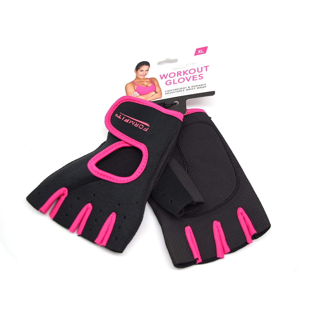 LADIES WEIGHT LIFTING GEL PADDED GYM PINK GLOVES BICYCLING TRAINING AND EXERCISE