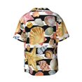 thumbnail image 4 of Goofa Sea Shell Printed Men's Casual Short-sleeved Shirt,Lightweight Breathable Button-down,Summer Casual men's top,Versatile Fashion shirt-Large, 4 of 7