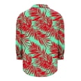 thumbnail image 7 of Pxxlle Hawaiian Shirts for Women Fashion Tropical Graphic Shirt Plus Size Button Down Tops for Beach Vacation Red XXL, 7 of 7