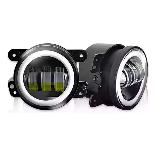 1 Par De Faros 4in Auxiliares Led Antiniebla Para Moto Coche