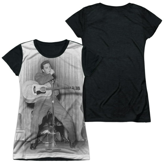 Elvis Presley On Your Toes Junior Women's Sublimated T-Shirt White