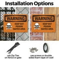 thumbnail image 3 of Keep Out Poison Baited Area OSHA WARNING Aluminum Sign 24 Inch x 18 Inch - 5 Pack, 3 of 8