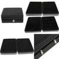 thumbnail image 3 of Cuero De La PU Organizador De Joyas Estuche De Ahorro Pendientes Pendientes Bolsa De Almacenamiento Estilo negro 1 Salvador Almacenamiento de joyería para viaje, 3 of 10
