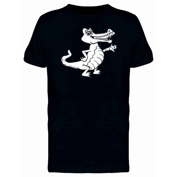 Happy Crocodile Doodle Cartoon Tee Men's -Image by Shutterstock