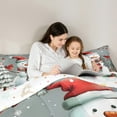 thumbnail image 4 of Manfei Winter Cute Snowman Bedding Comforter Set 7-Piece, Merry Christmas King Bedding Sets, Teens Boys Girls Kids Reversible Bed Sheets, Ultra Soft Home Decor, 4 of 7