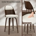 thumbnail image 7 of 26'' Swivel Counter Height Bar Stool with Backs Mid Century Bar Stools for Kitchen Island, White, 7 of 7
