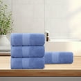 thumbnail image 4 of RBCKVXZ Bath Towels 14x29 Inch, Cotton Towel Set for Bathroom, Hotel, Gym, Spa, Thick Soft Extra Absorbent Quickly Dry 4 Pack, Blue, 4 of 6