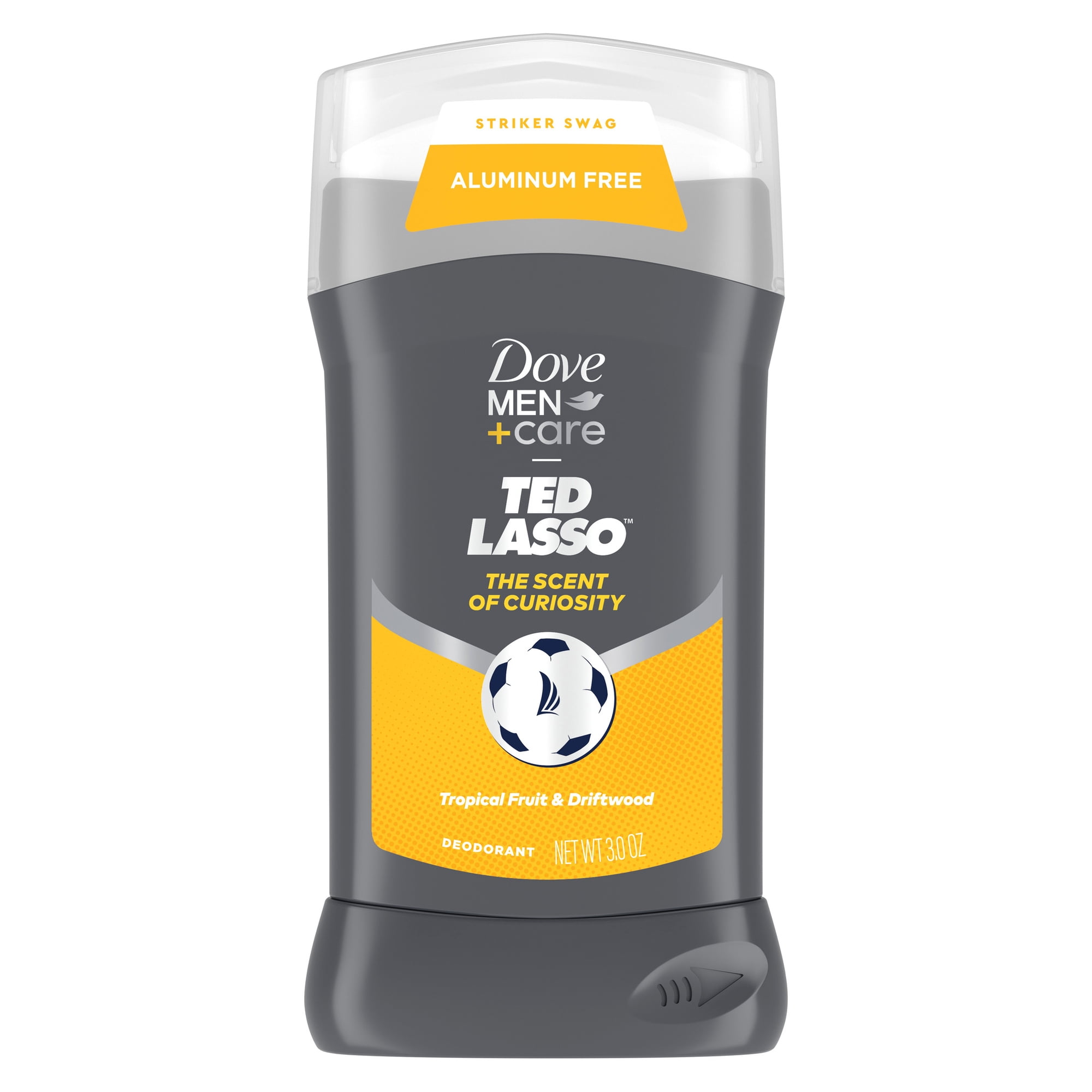 Dove Men+Care Ted Lasso Limited Edition Deodorant Stick for 72H Protection Scent of Curiosity Neutralizes Odor, 3.0 oz