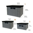 thumbnail image 3 of Houndstooth Foldable Storage Bin Sturdy Base Organize Home Car, 3 of 12
