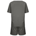 thumbnail image 4 of Conjunto de pantalones cortos de manga corta Sloid con cuello redondo para mujer, traje deportivo informal de verano, 2 piezas Wmkox8yi  bvn1384, 4 of 7