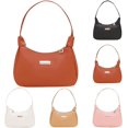thumbnail image 2 of Bolso de hombro de piel granulada para mujer, estilo vintage, color marrón, 2 of 3
