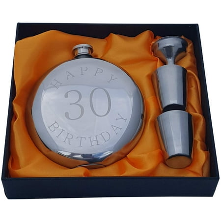 

Happy 30th Birthday Flask Gift Set