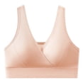 thumbnail image 2 of Lumistal Push Up Bra V Neck Sports Bra Wide Removable Padded Yoga Bra Medium Support Seamless Workout Bra Dancewear Sports Bras for Women M, 2 of 7