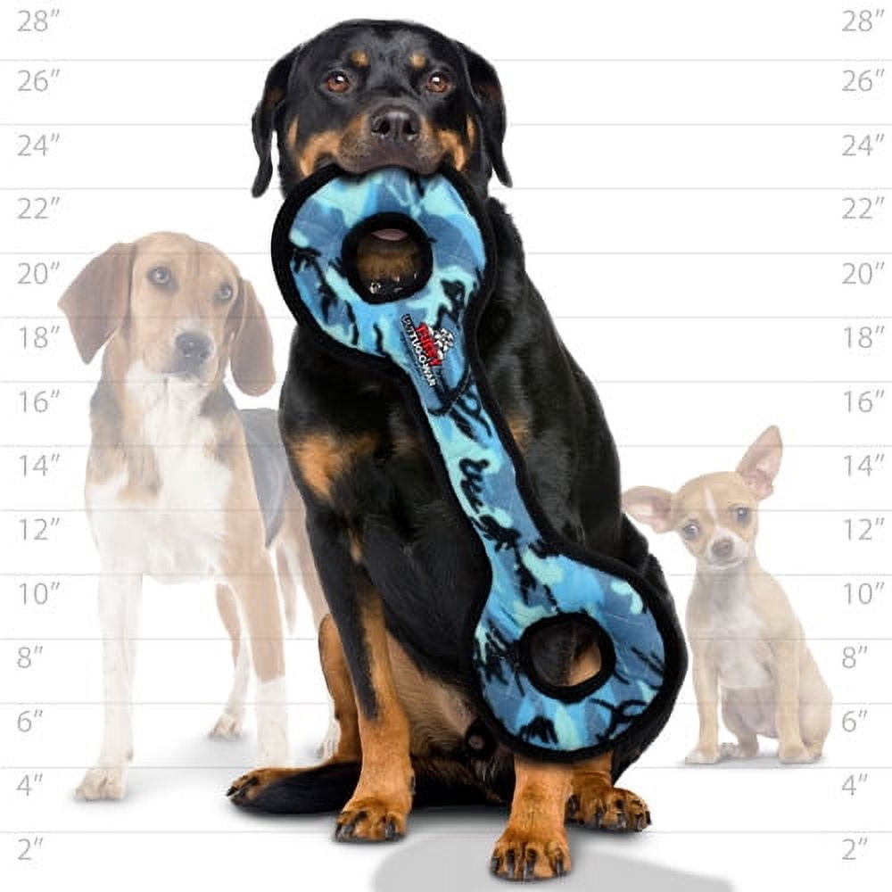 TUFFY® Ultimate Tug-O-War Camo Blue, 2-Pack, Durable Plush Squeaky Dog Toys