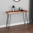thumbnail image 4 of Rustic Modern Solid Wood & Iron Console/Desk in Natural, 4 of 7