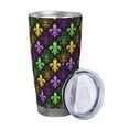 thumbnail image 2 of Uemuo Mardi Gras1 Print Travel Coffee Mug ,20oz Double-walled Car Cup ,Stainless Steel Insulated Tumbler Leak-proof Travel Cup Reusable Straw Car Cup-Straw Two-piece Set, 2 of 8