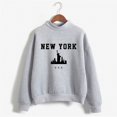 thumbnail image 2 of toraway Womens Sweatshirt Zip up Autumn Winter O Neck Solid Color Printed Long Sleeve Pullover Sweatshirt S, 2 of 4