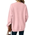 thumbnail image 4 of Oversized Crewneck Sweatshirts for Women Warm Comfy Fleece Cute Sweatshirts | No Hood Scoop Neck, Over Sized Loose Fitted, Lightweight Soft Cozy, Teens Juniors Boyfriend,2XL, 4 of 6
