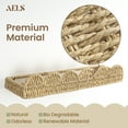 thumbnail image 5 of Sunlit Scalloped Nursery Bookshelf, Set of 4, Picture Ledge Shelf for Wall Decor, Woven Straw Paper Floating Shelves for Books, Toys, Photo Frames, Nursery, Boho Modern Farmhouse Book Shelf, 5 of 8