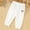 White, variant on Girls Yellow Cotton Pants with Panda Print Soft Breathable Elastic Waistband Kids Pull-On Pants,Size 2 T
