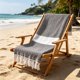 thumbnail image 5 of 70.86x39.37in Cottons Beach Towel Multicolor Diamond Geometric Jacquards Fringe Tassels Lightweight Skines Friendly Soft For Summer Pool Travel Gym, 5 of 6