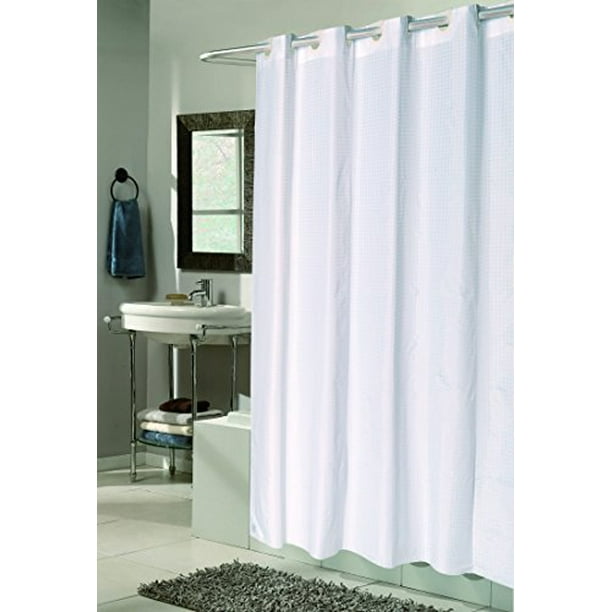 Royal Bath Easy On No Hooks Needed Stall Size (54" x 78") Fabric Shower