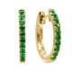 thumbnail image 1 of Aretes Huggies TIMESQUARE Oro Amarillo 14K con Esmeraldas 8213EME4YRA11M, 1 of 2