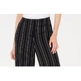 thumbnail image 2 of Bar III Women's Cropped Stripe Pants Black Size 16, 2 of 3