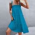 thumbnail image 4 of Vestido de tirantes de verano para mujer Vestido casual sólido sin mangas Fridja  hj2126, 4 of 6