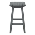 thumbnail image 3 of Costaelm Paradise 24" Outdoor Patio HDPE Square Counter High Backless Bar Stool, Gray, 3 of 8