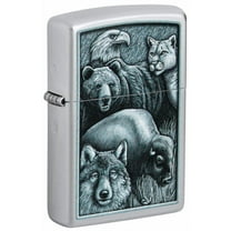 Zippo Lighter - Customized Engraved Message Fierce Animals Design 46237