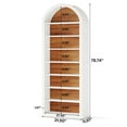 thumbnail image 5 of MAYEERTY 8-Tier Tall Bookshelf, Wooden Arched Bookcase Display Shelving Unit, 5 of 6