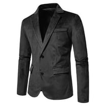 Baqcunre Suits for Men, European and American V Neck 2 Button Coat Suit Wedding Dress Mens Coat,Blazer for Men Men Clothing Black M