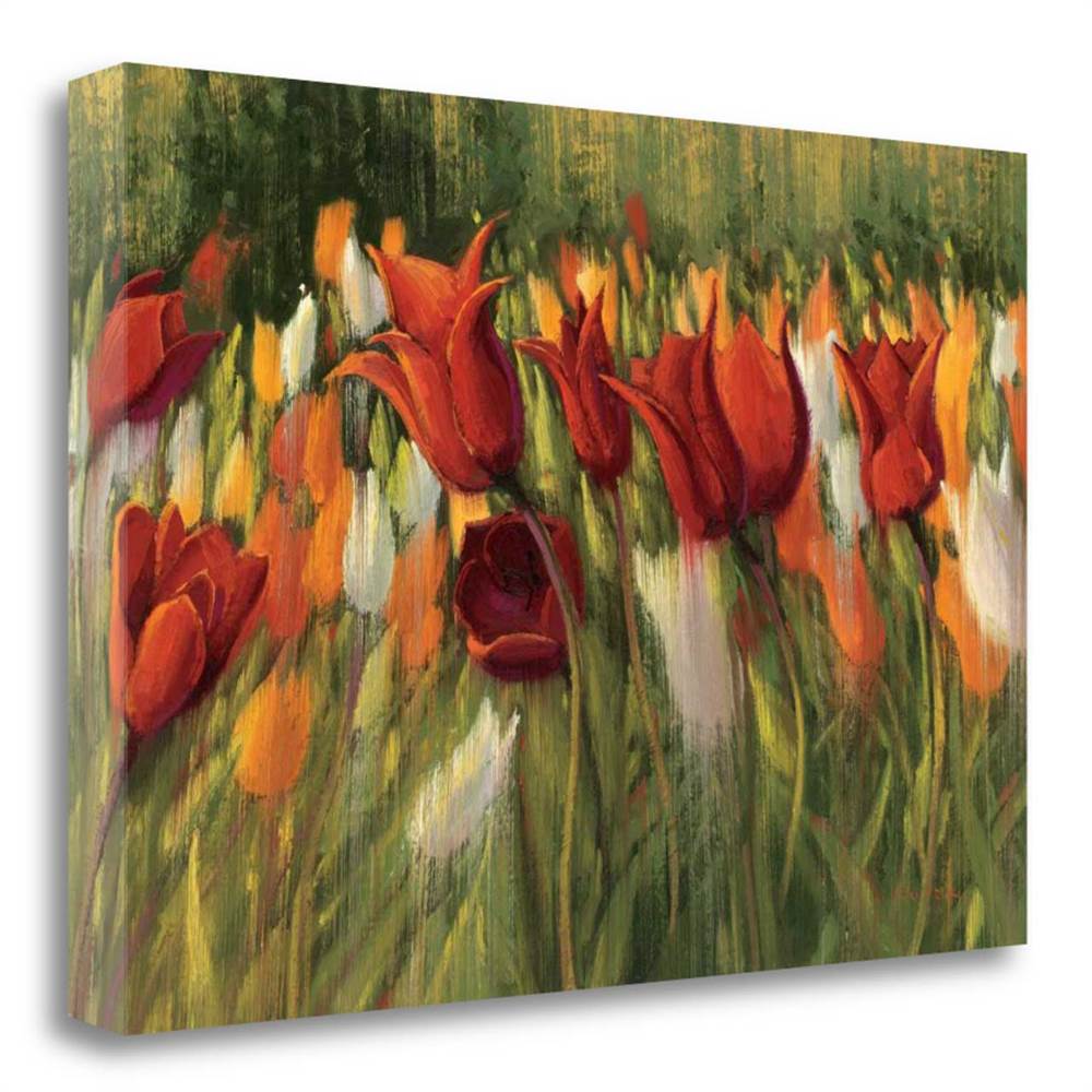 "Tipsy Tulips" by Shirley Novak Fine Art Giclee Print (24 in. W x 16 in