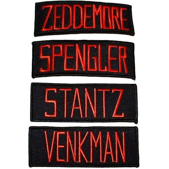 Ghostbusters Movie Set of Four (4) Name Tag Embroidered Patches