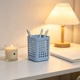 thumbnail image 3 of Clearance Under $0.84! 1PC Heart Cutout Desk Organizer, Multi-Compartment Pencil Cup Holder with Decorative Design, Plastic, for Stationery, Sky Blue, One Size, 3 of 5