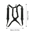 thumbnail image 2 of OULII 1Set PU Double Shoulder Type Saxophone Harness Weight Distribution Load Bearing, 2 of 7