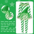 thumbnail image 5 of Yruioon Kids Girls Christmas Santa Claus Costume Candy Cane Xmas Party Striped Dance Leotard Bodysuit Green 8, 5 of 6